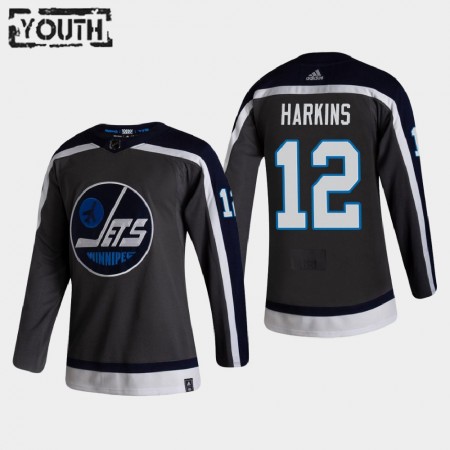 Winnipeg Jets Jansen Harkins 12 2020-21 Reverse Retro Authentic Shirt - Kinderen
